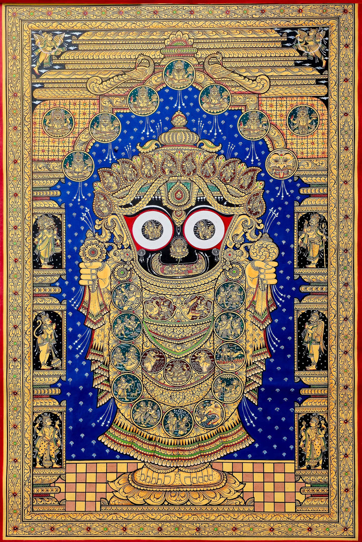 Jagannath - Pattachitra Painting by Purusottam Swain for Home Decor Thumbnail