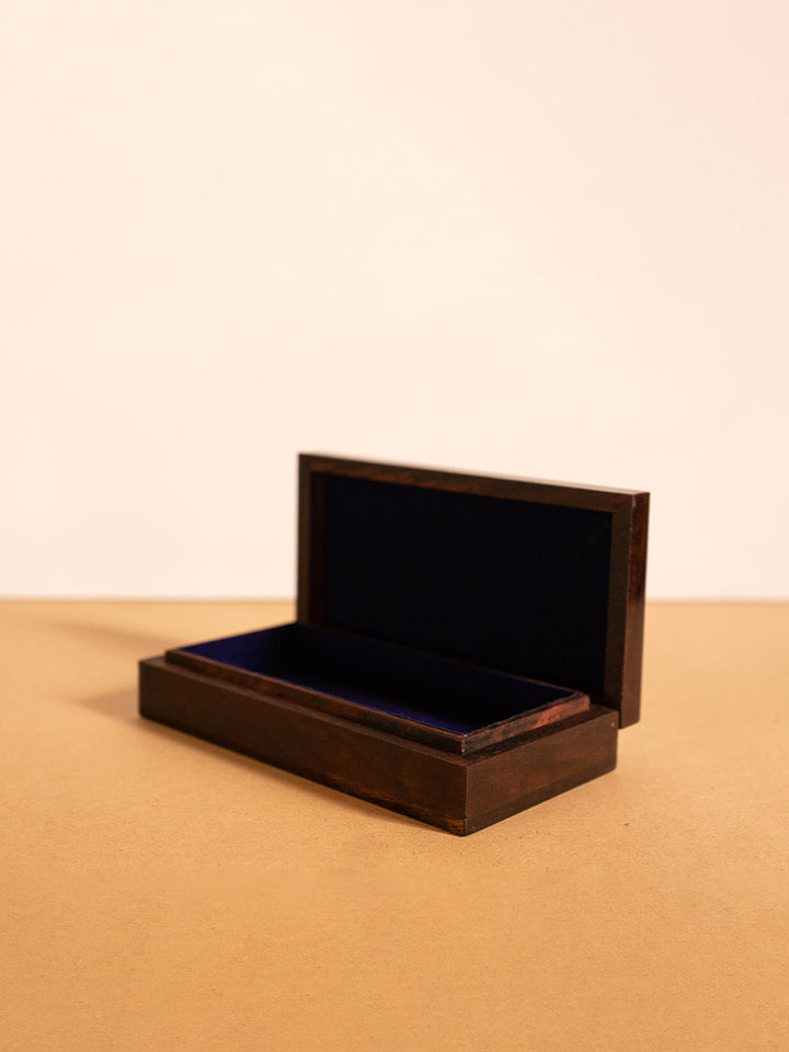 Jewelry Box with Intricate floral patterns in Tarkashi art by Mohan Lal Sharma Thumbnail