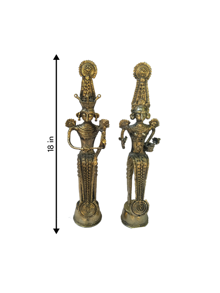 Jhitku-Mitki tribal couple in Dhokra by Anil Baghmare Thumbnail