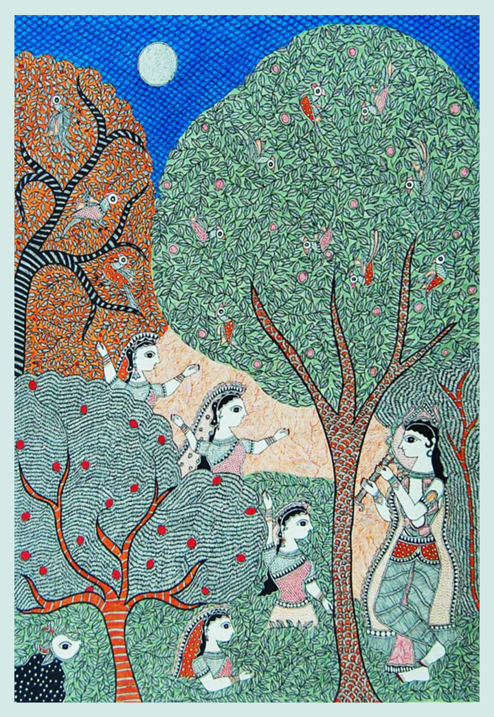 Journey of the Soul: Madhubani Tapestry by Vibhuti Nath Thumbnail