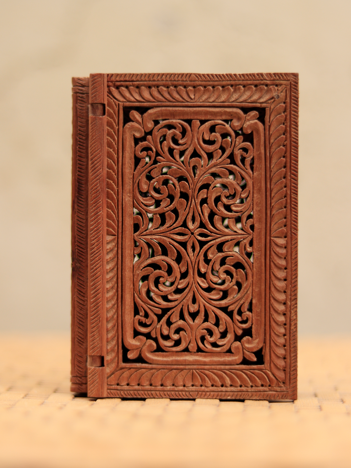 Journey to Liberation: Mahavira's Raw Sandalwood Carving by Om Prakash Thumbnail
