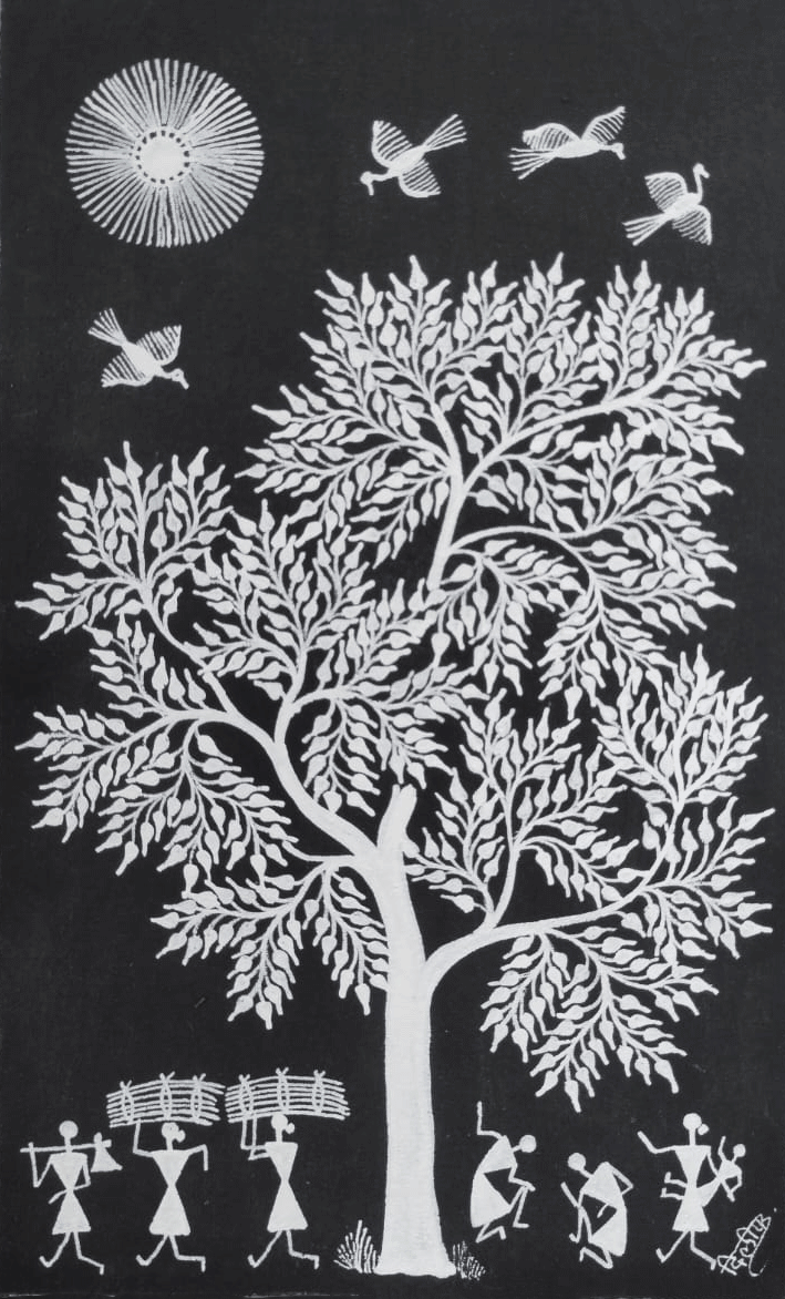 Buy Joyful Harmony In Warli By Dilip Bahotha
