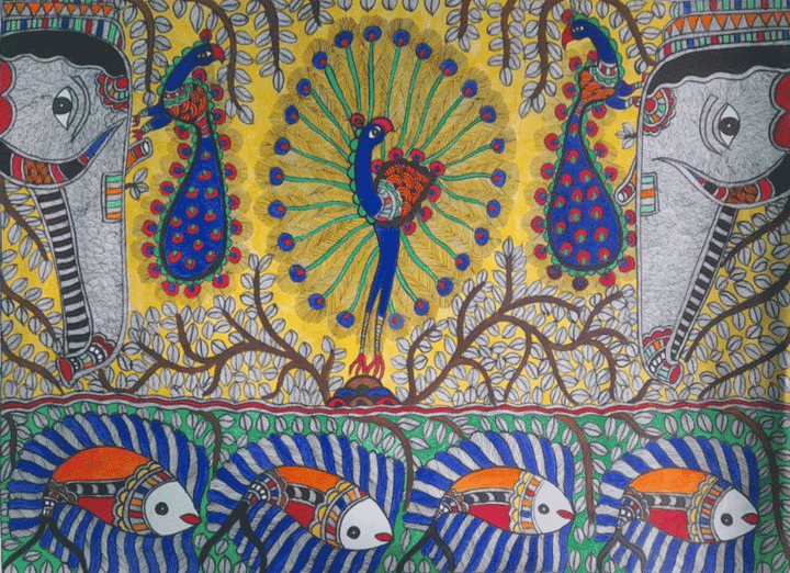 Jungle in Madhubani by Vibhuti Nath Thumbnail
