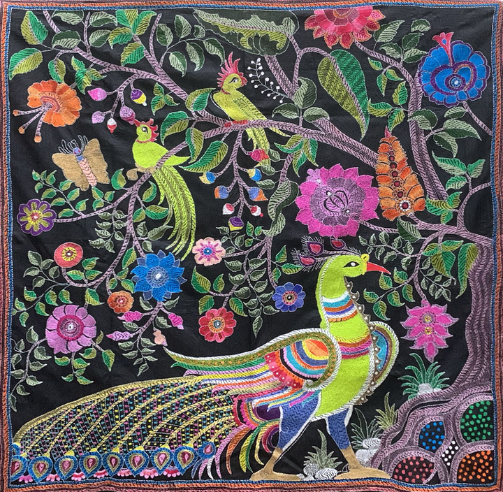 Bird in Kantha Embroidery by She Kantha Thumbnail