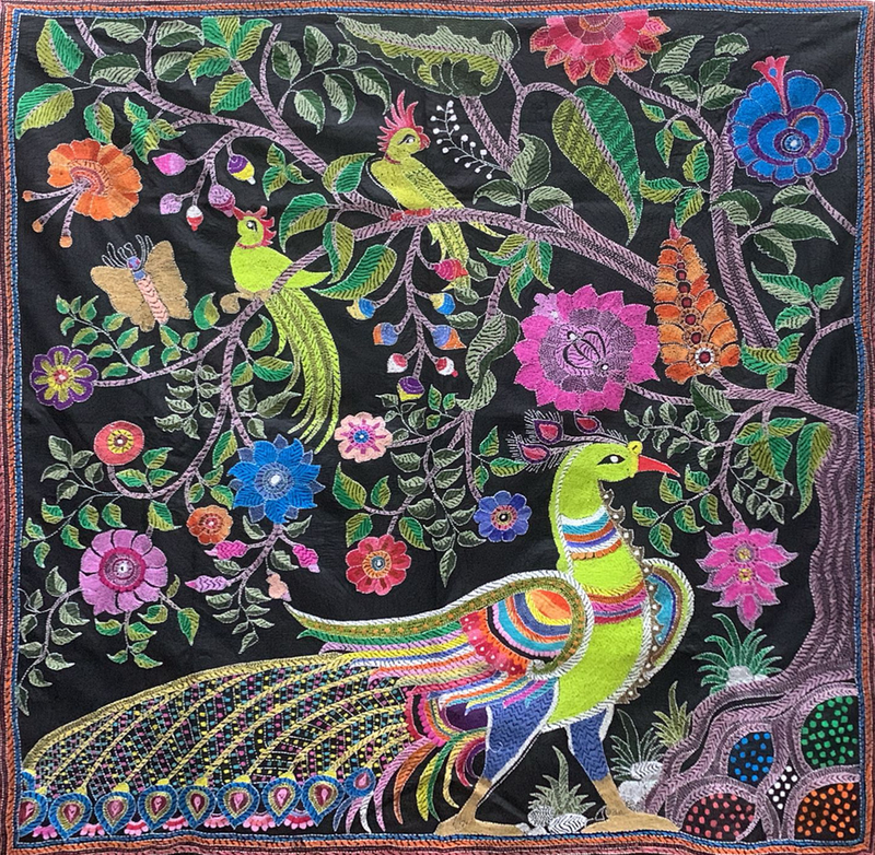 Buy Bird in Kantha Embroidery 