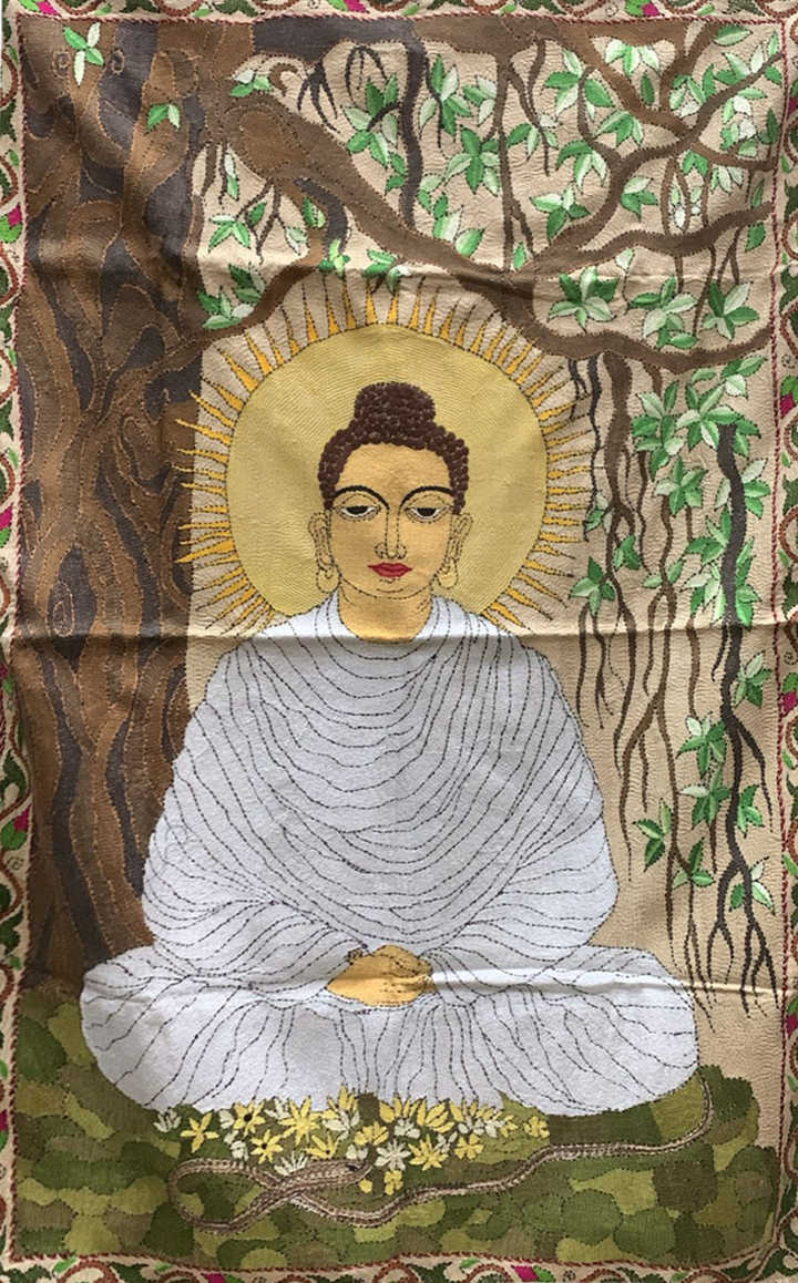 Lord Buddha in Kantha Embroidery by She Kantha Thumbnail