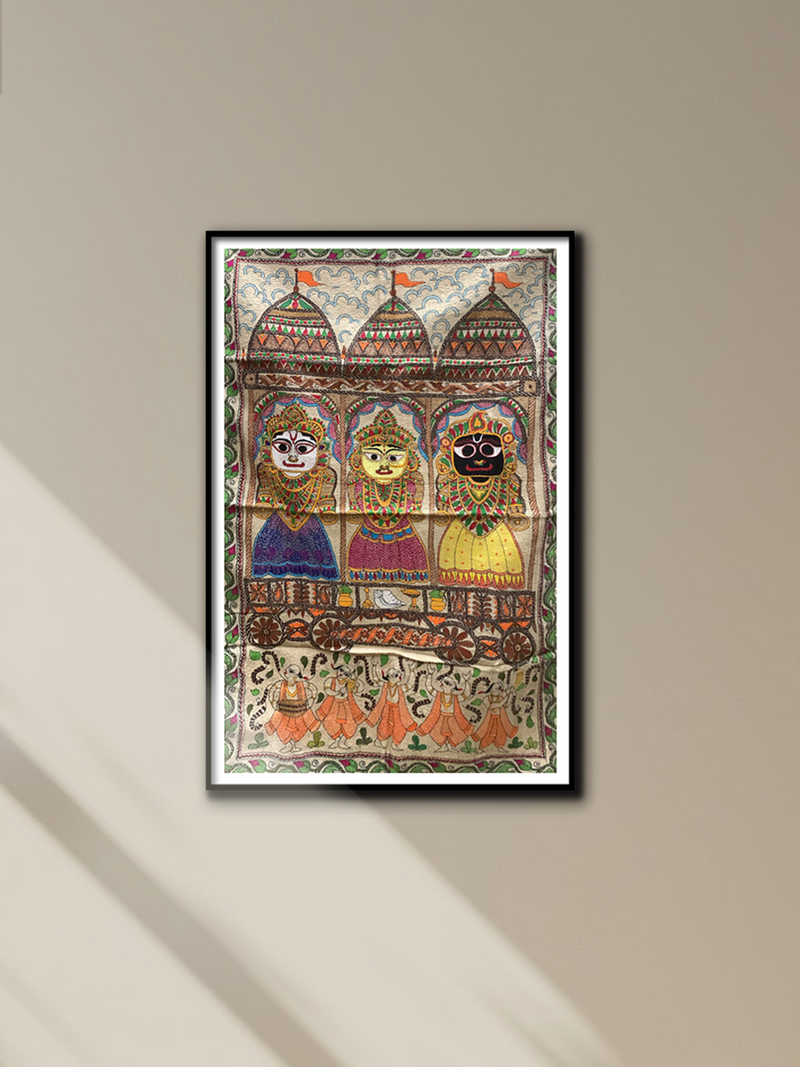 Buy Jagannath Rath Yatra in Kantha Embroidery 