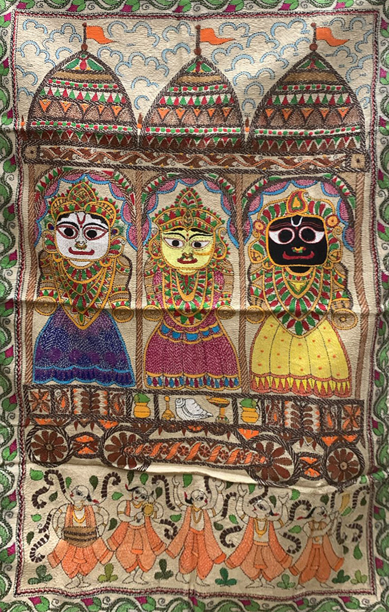 Shop Jagannath Rath Yatra in Kantha Embroidery 