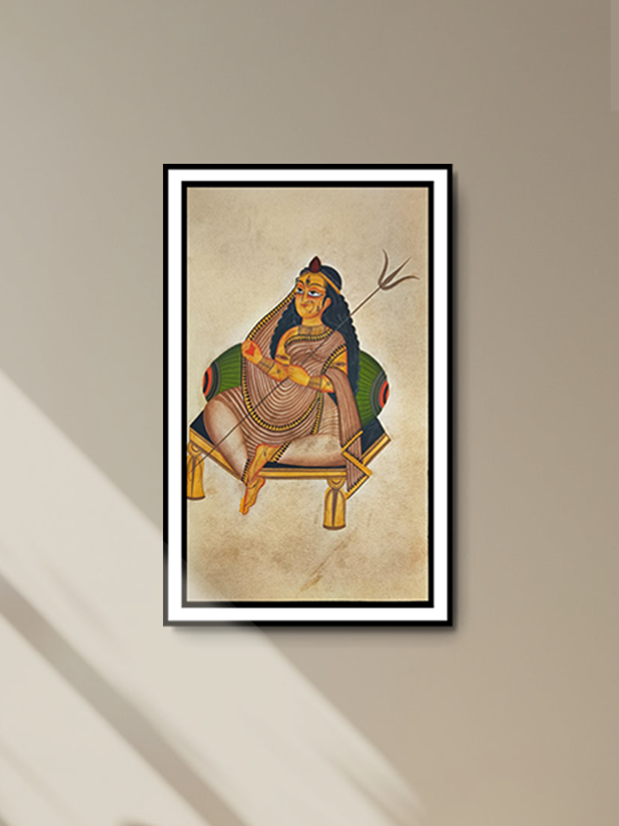 Buy Durga with Trishul: Kalighat by Uttam Chitrakar