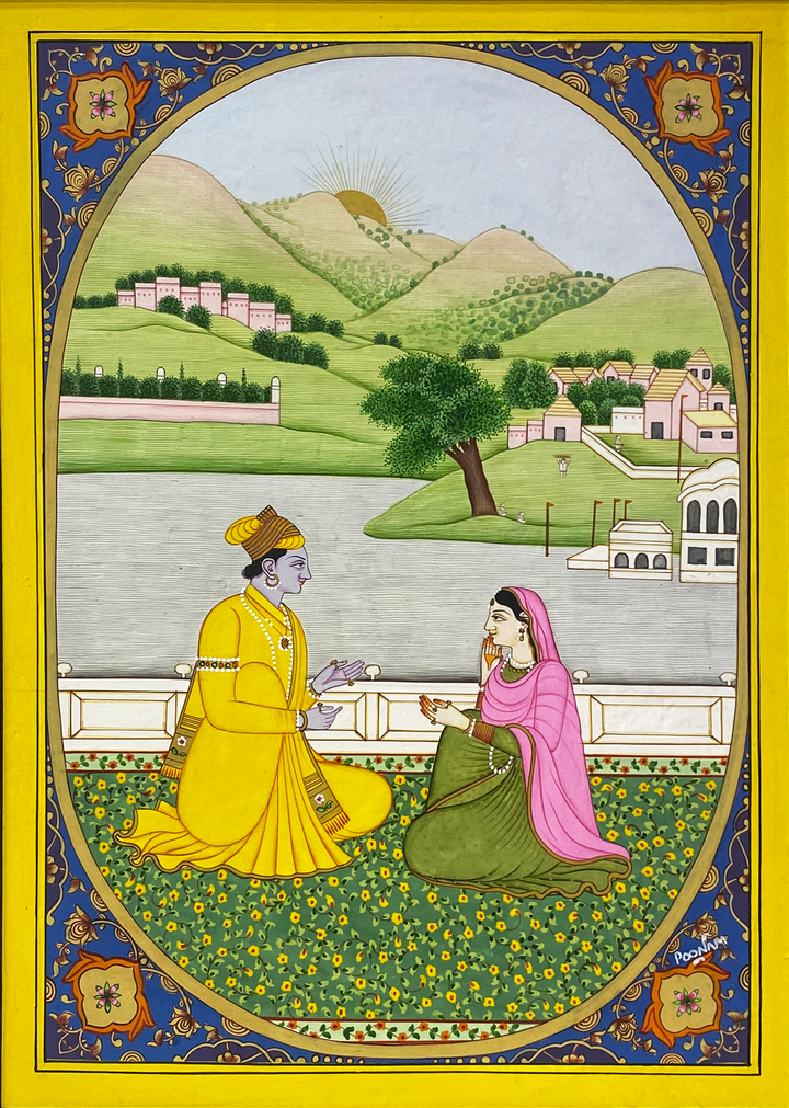 Lovers in the Month of Kartika: Kangra by  Poonam Katoch Thumbnail
