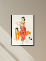 Buy Babu Biwi Kalighat Painting by Bhaskar Chitrakar