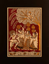 Depiction of Krishna Gopi scene: Phad by Kalyan Joshi for Sale