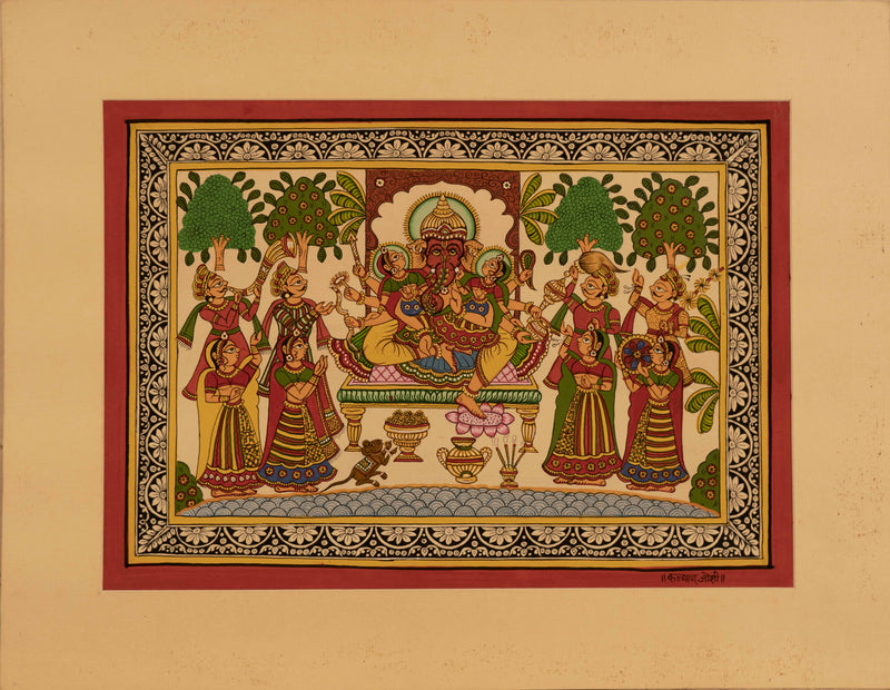 Buy Representation of Lord Ganesha: Phad by Kalyan Joshi