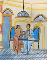 Buy Man and Woman in Kalighat by Uttam Chitrakar