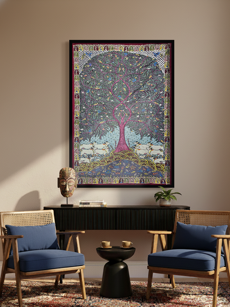 Tree of life in Mata Ni Pachedi and Zardozi