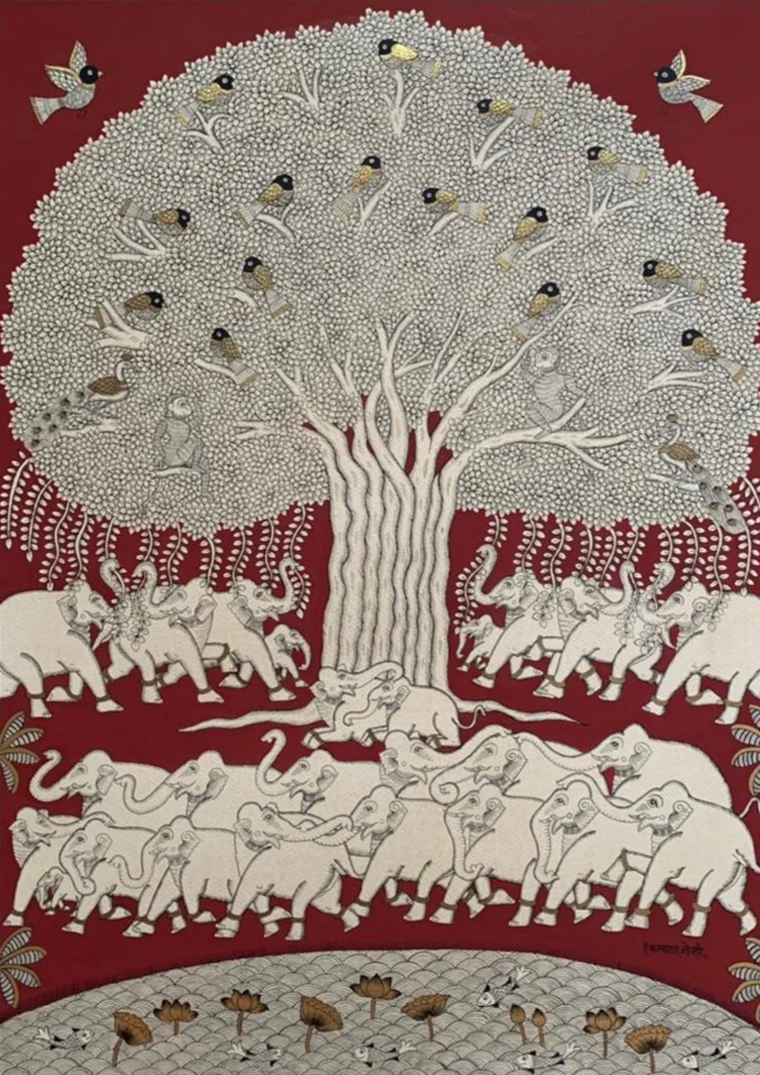 Buy Tree of Life, Phad Painting by Kalyan Joshi