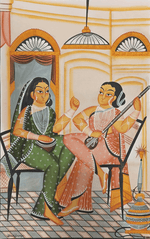 Buy Two Musicians in Kalighat by Uttam Chitrakar