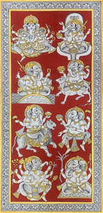 buy Ganesha, Phad painting by Kalyan Joshi