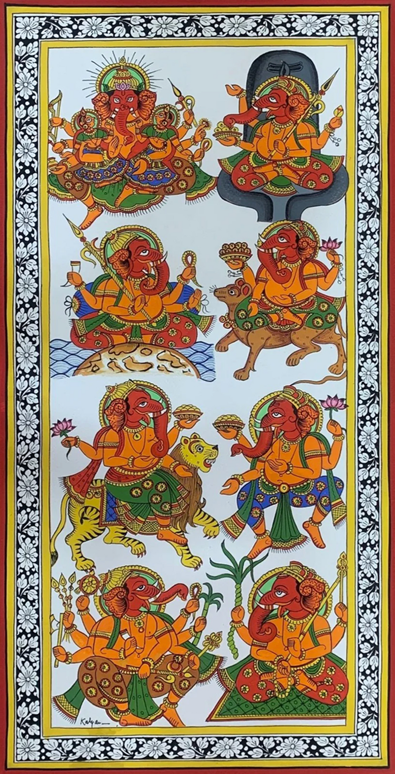 buy Ganesha, Phad Painting by Kalyan Joshi