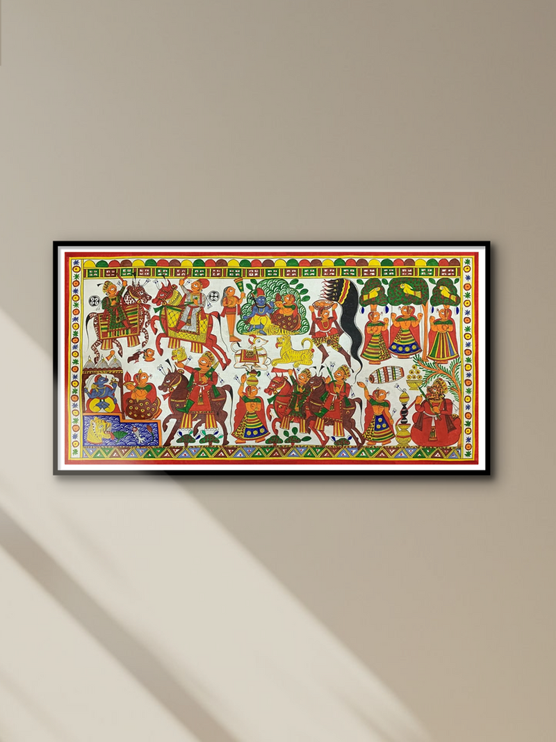 Shop The Procession, Phad Painting by Kalyan Joshi