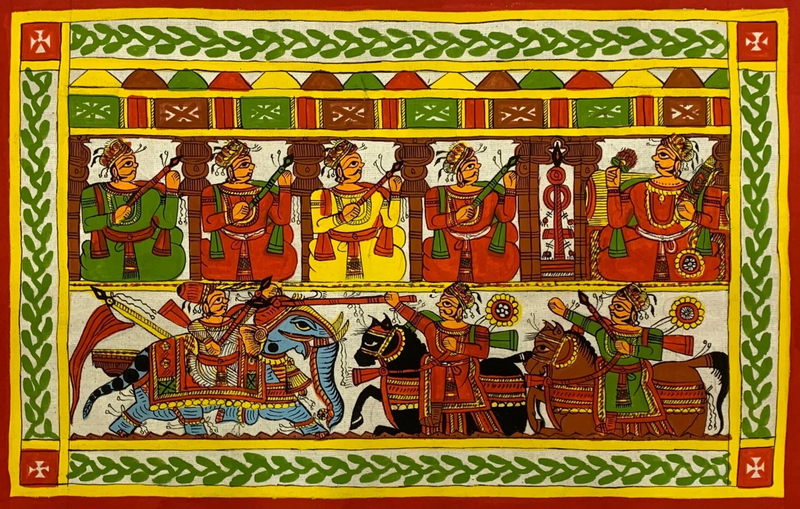 buy The Procession, Phad Painting by Kalyan Joshi