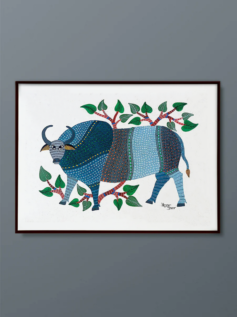 A Kaleidoscope of Colors Gond Painting by Kailash Pradhan