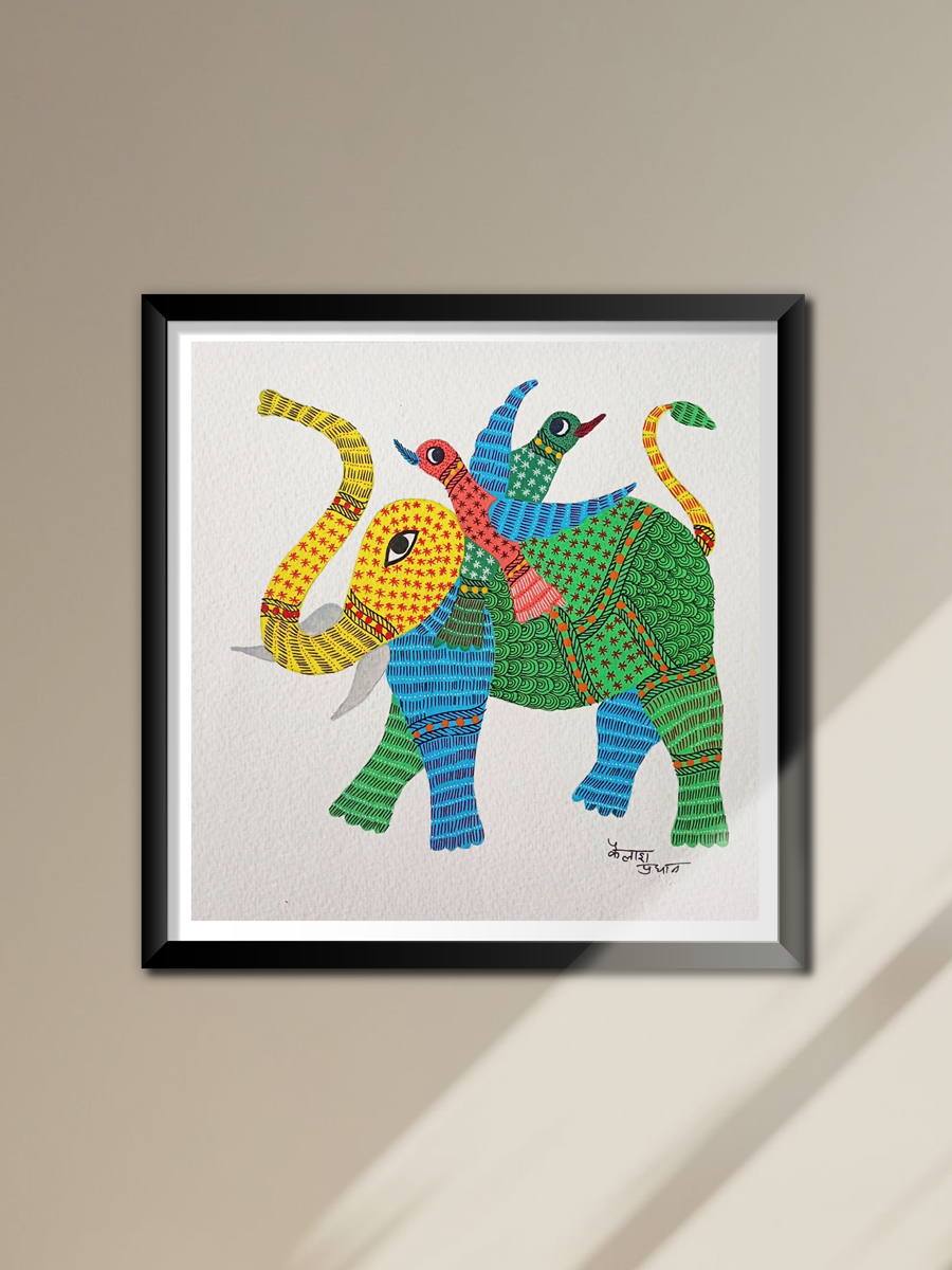Whispers of Kinship: Gond Art Chronicles by Kailash Pradhan For Sale