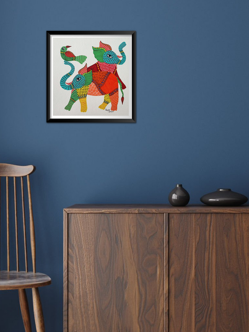 Animal Gond Painting For Sale