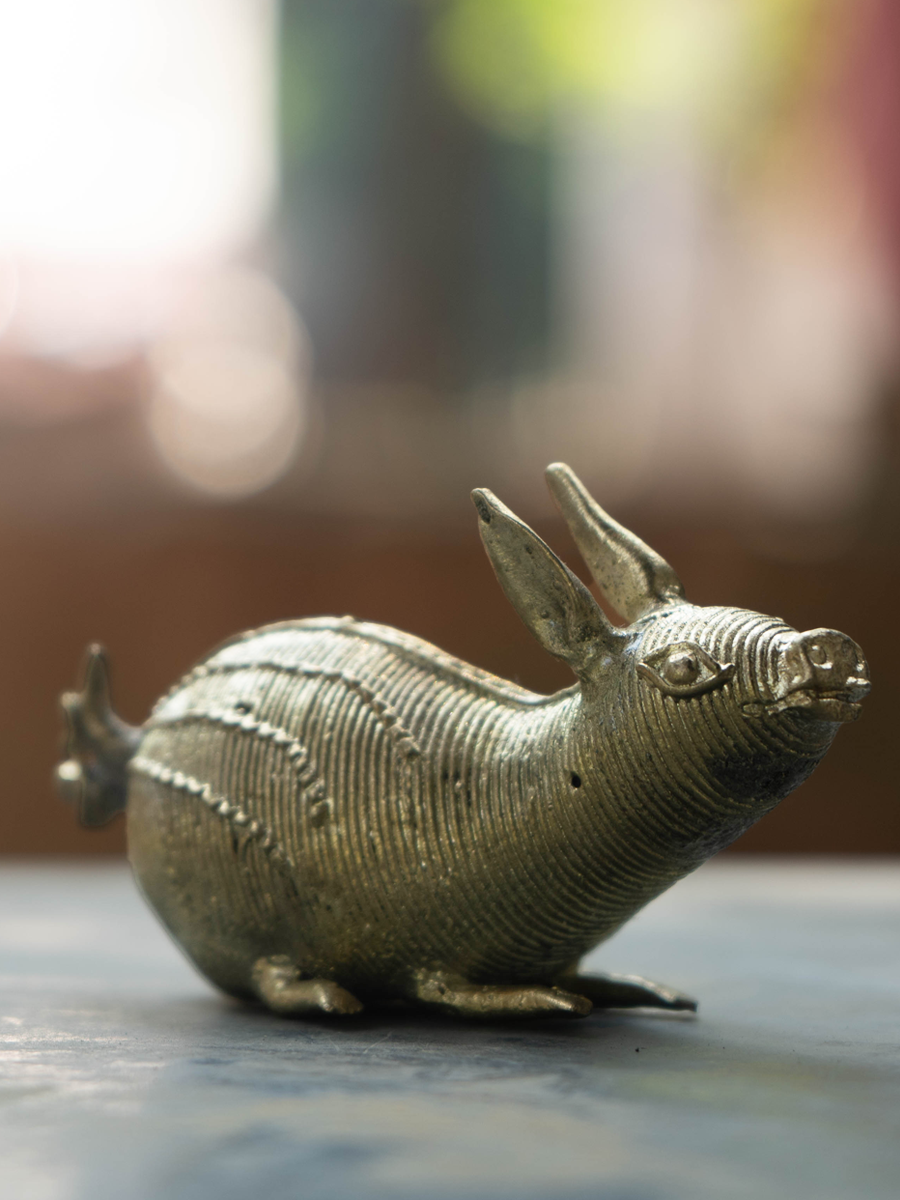 A Rabbit in Dhokra Handicraft by Kunal Rana for sale