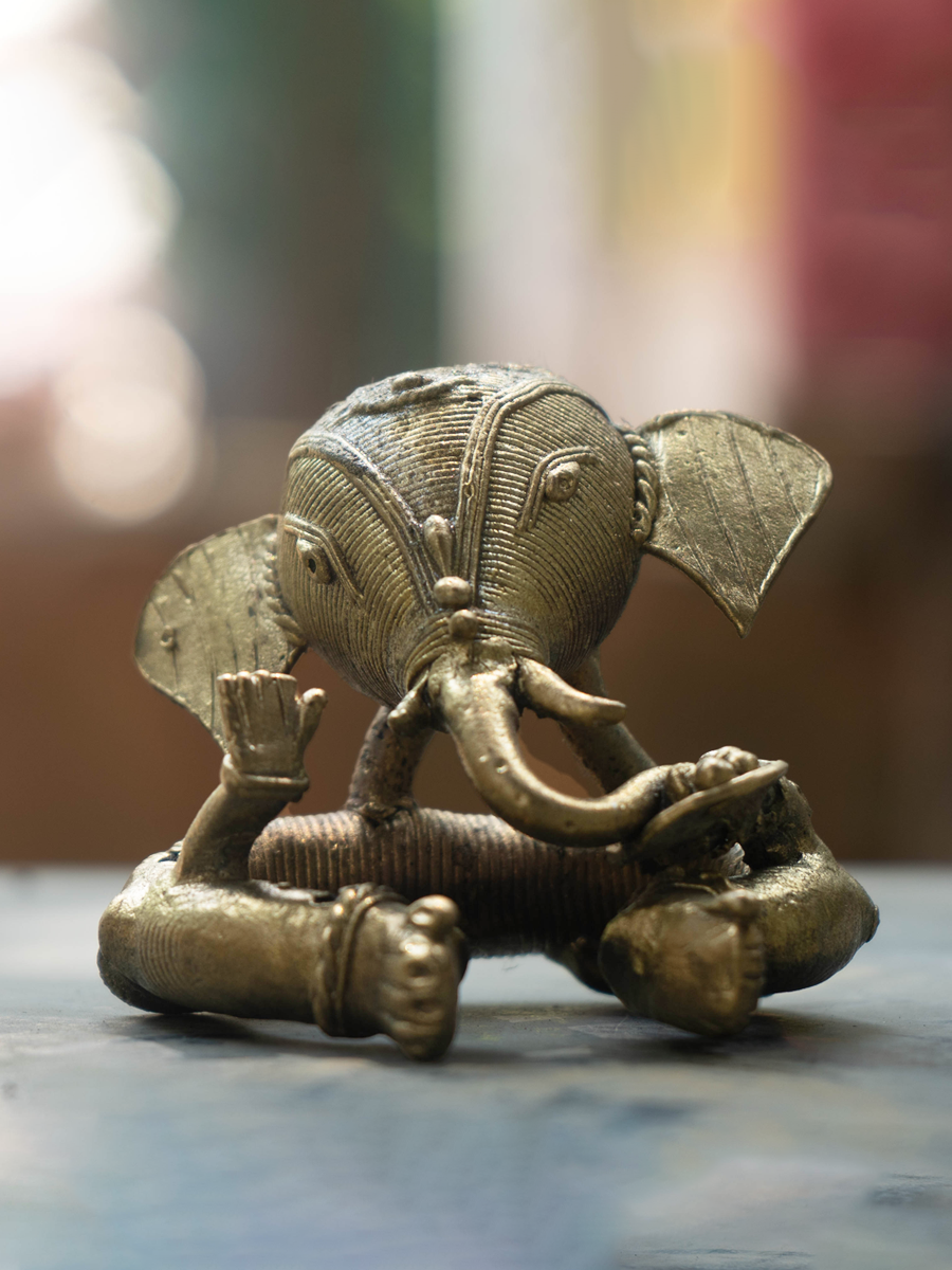 Shop A Distinct Form of Ganesh in Dhokra Handicraft Marvel by Kunal Rana
