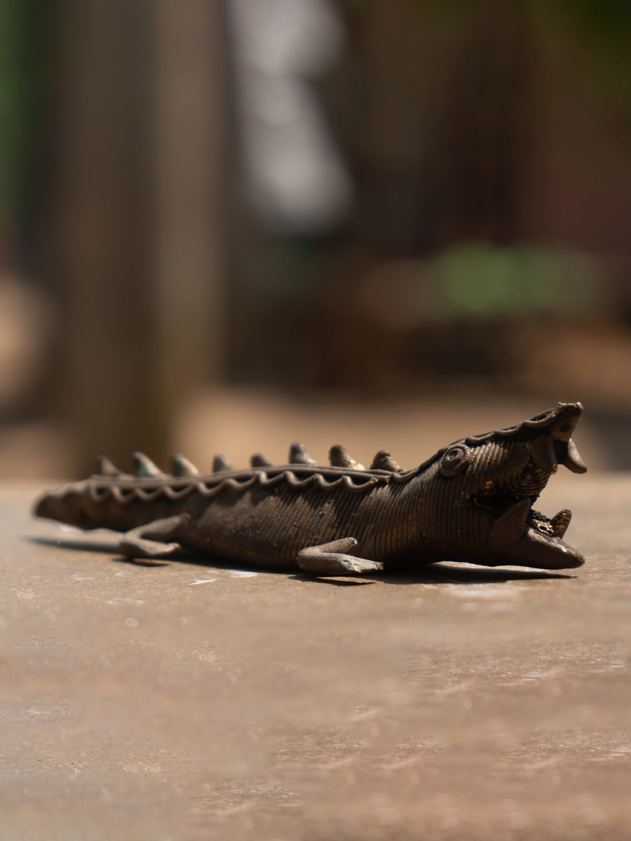 A Crocodile: Dhokra Handicraft by Kunal Rana