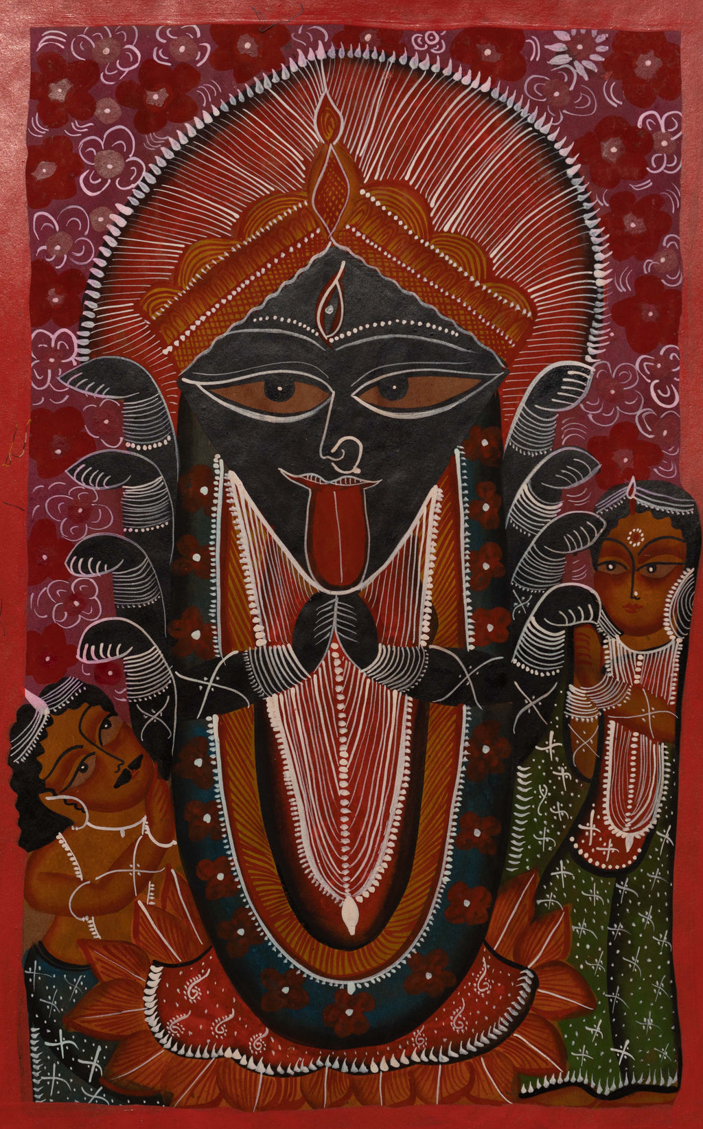 Buy Kaali Mata in Bengal Pattachitra by Swarna Chitrakar