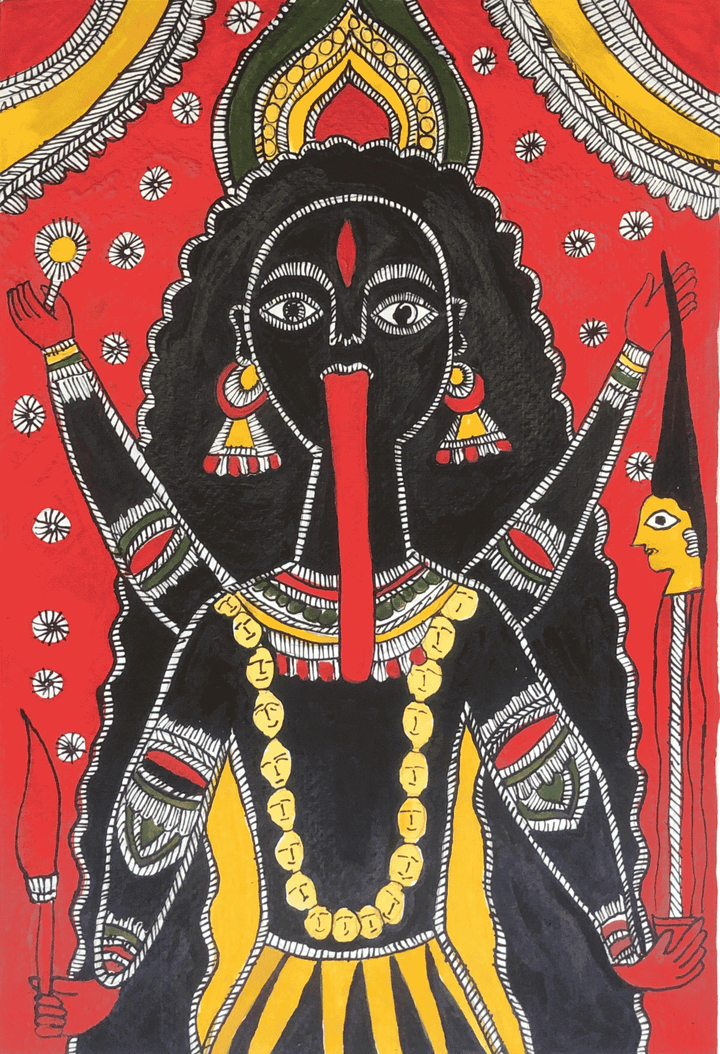 Kali Mata in Madhubani by Izhar Ansari Thumbnail
