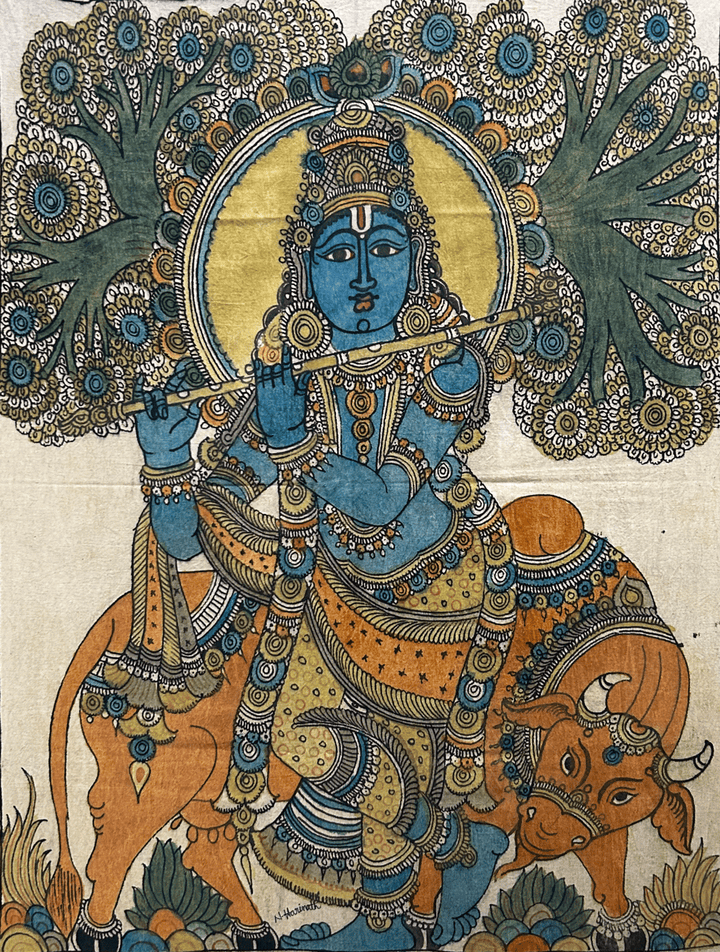 Krishna: Kalamkari Painting by Harinath.N Thumbnail