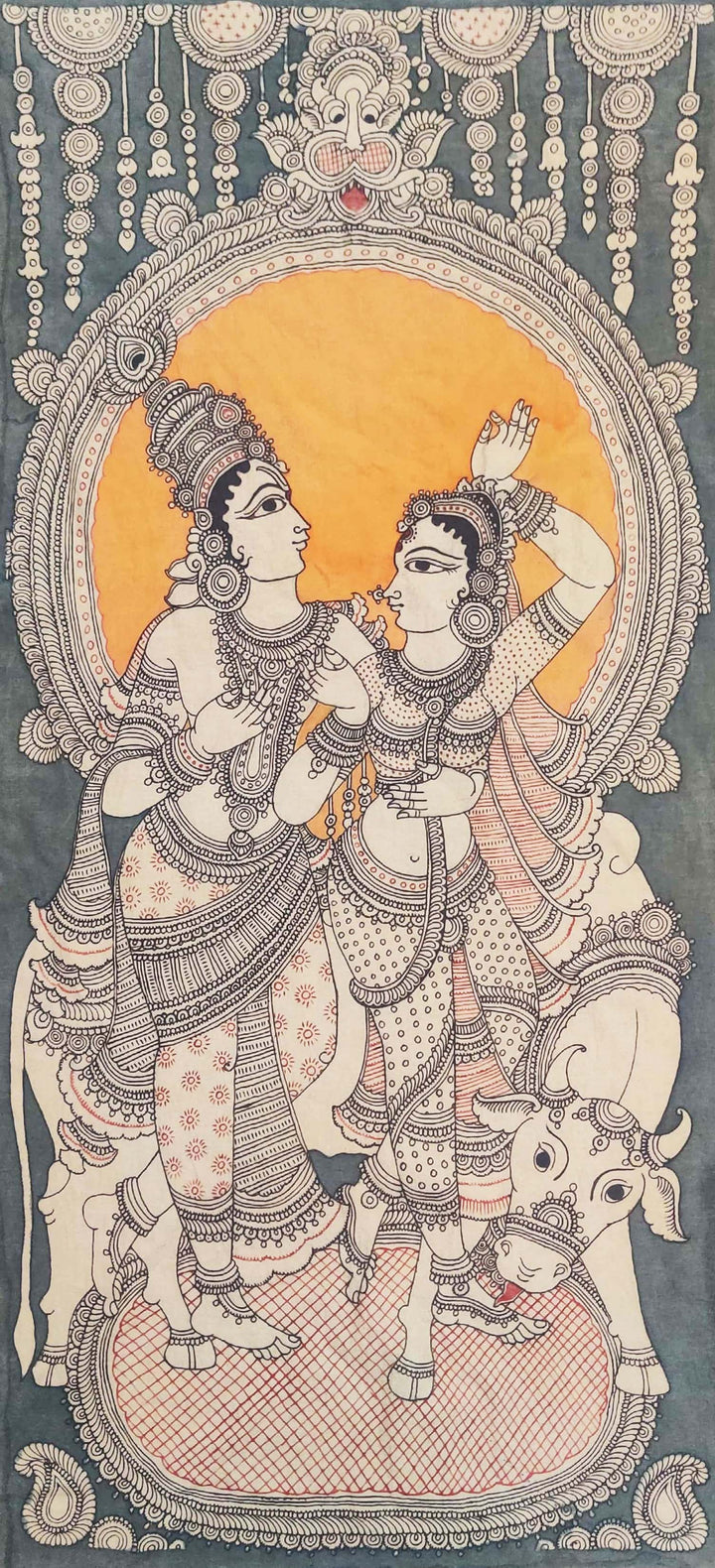 Krishna and Radha In Kalamkari by Harinath N Thumbnail