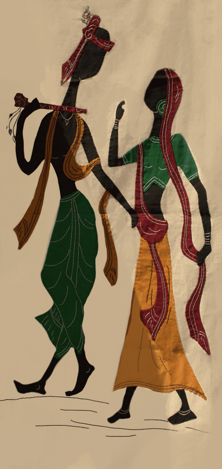 Krishna and Radha in Applique by Purna Chandra Ghosh Thumbnail