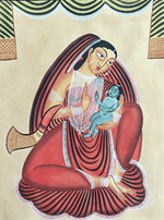 Buy Krishna and Yashoda in Kalighat by Hasir Chitrakar