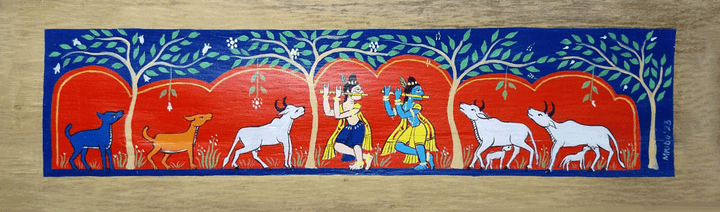 Krishna and his Friend in Assamese by Mridu Moucham Bora Thumbnail