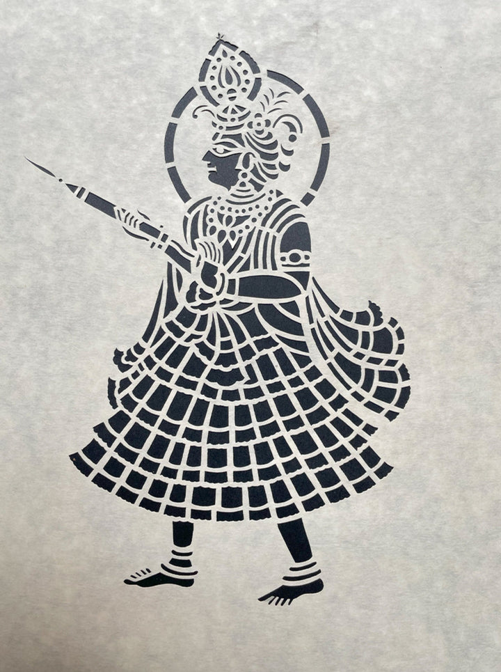 Krishna in Holi, Sanjhi Artwork By Ashutosh Verma Thumbnail