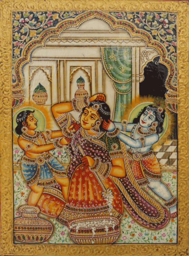 Krishna in Usta Miniature by Pankaj Kumar Thumbnail