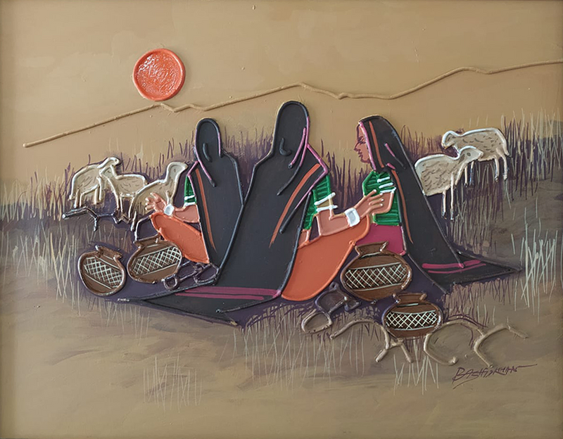 buy Women and Sunset: Mud Work by Hafiz Mutva