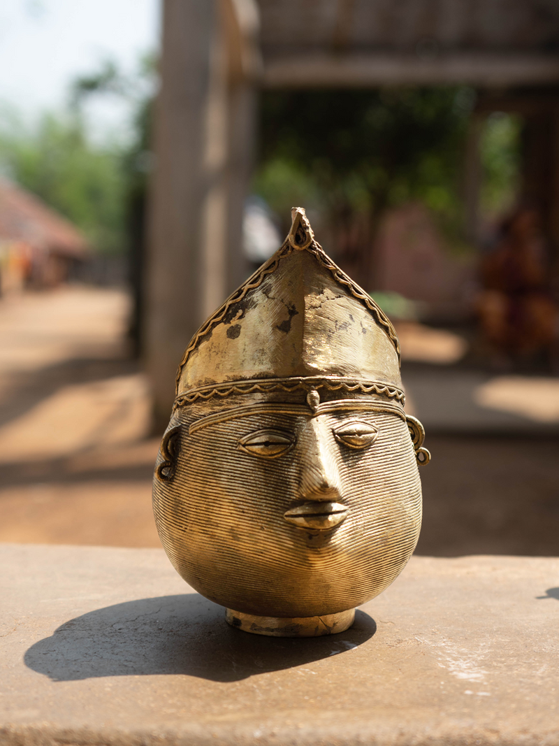 Shop Lakshmi face in Dhokra by Kunal Rana