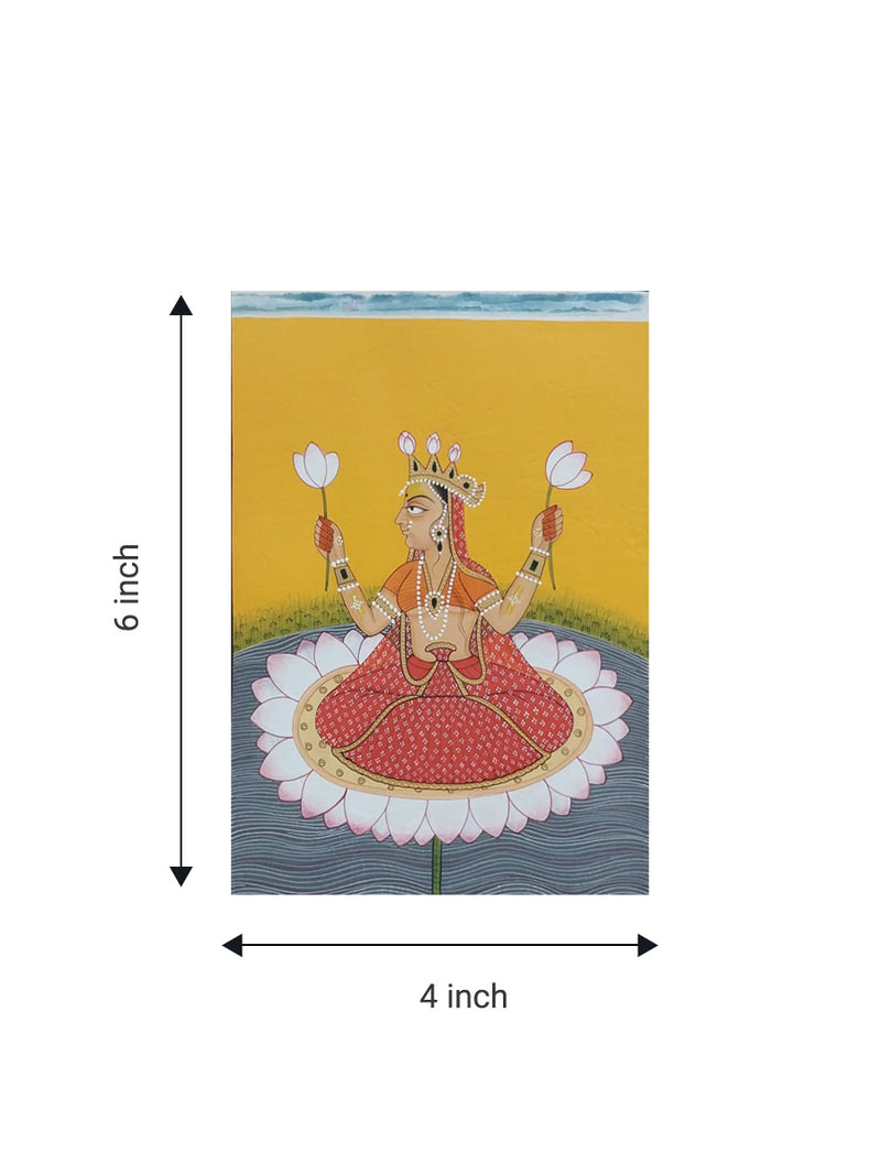 Lakshmi in Kangra Miniature by Anshu Mohan