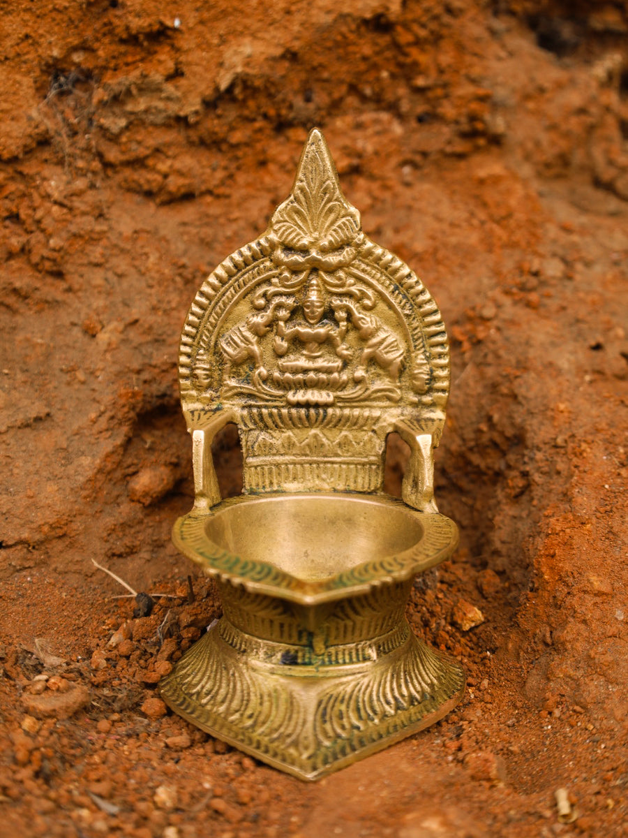Shop  Lakshmi Vilakku (lamp) In Brass Work by Dinesh A