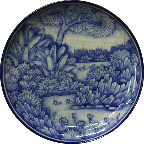 Landscape scene in Blue Pottery Plates by Gopal Saini Thumbnail