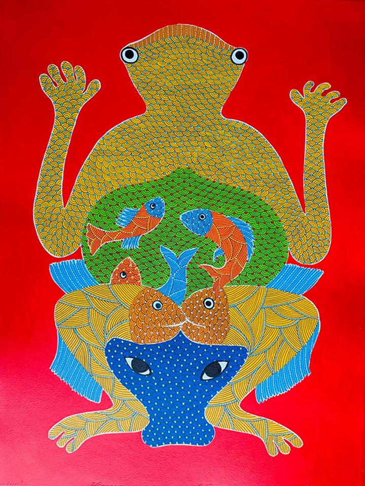 The Monsoon: Animals in Gond by Venkat Shyam Thumbnail