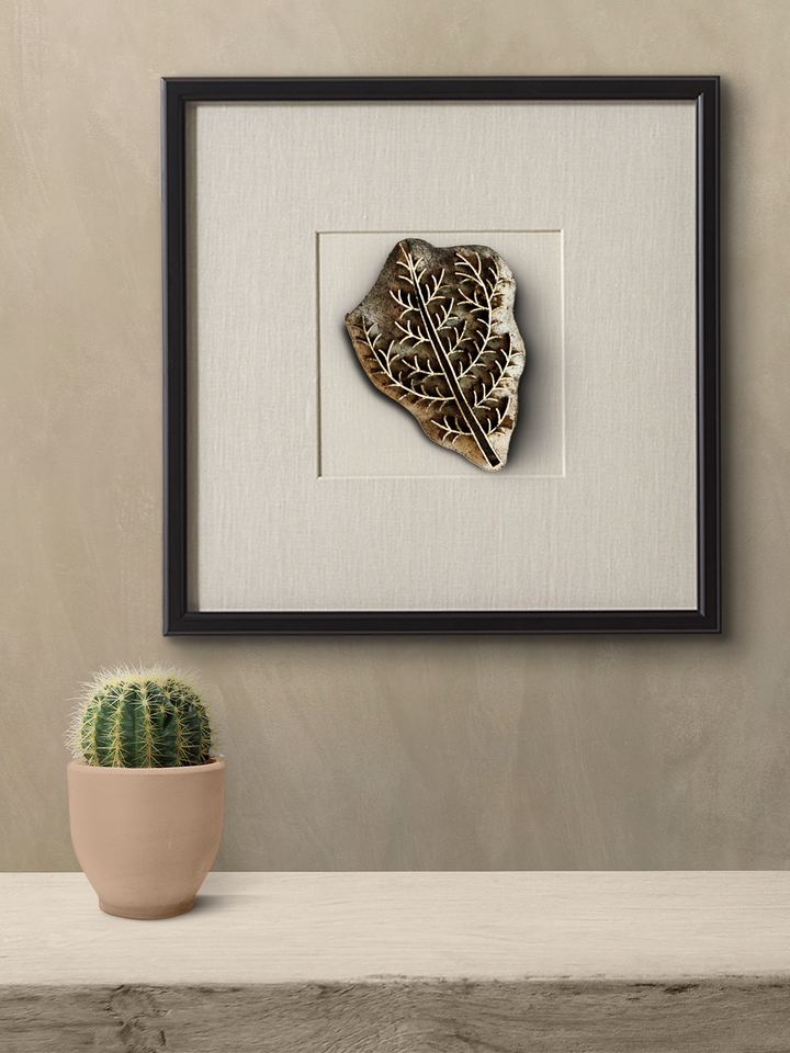 Leaf Pattern Wooden Block by Vikas Singh Thumbnail