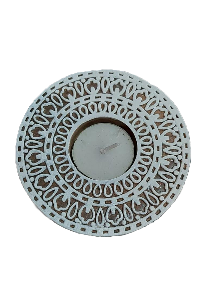 Loop/ Circular Wooden Block diya set by Vikas Singh Thumbnail