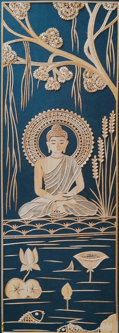 Lord Buddha in Sikki Grass work by Suraj Kumar Sahu Thumbnail