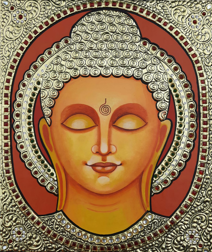 Lord Budhha : Tanjore Painting by Sanjay Tandekar Thumbnail